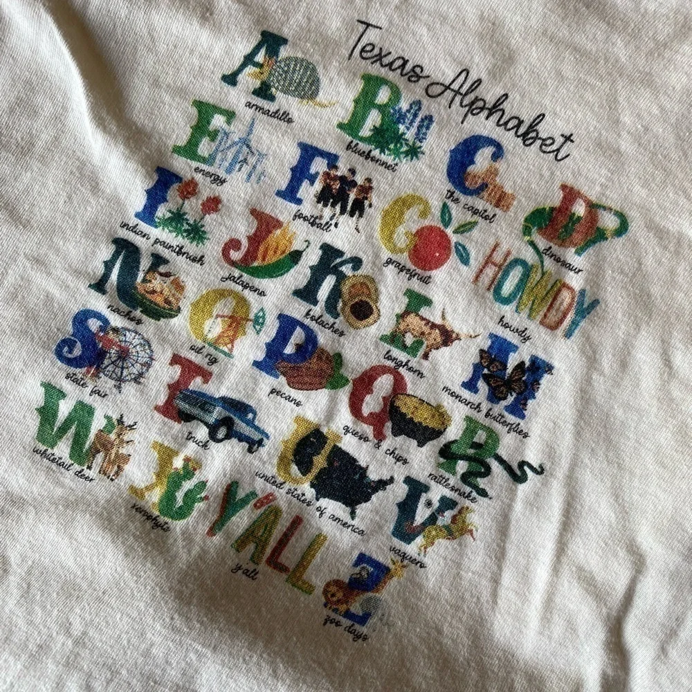 Texas Alphabet toddler t-shirt and shorts‎ set.12-18 Months